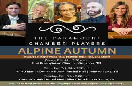 ALPINE AUTUMN: Oct. 4, 5, And 6th The Paramount Chamber Players' Fall Concert Series in Johnson City on 5 Oct