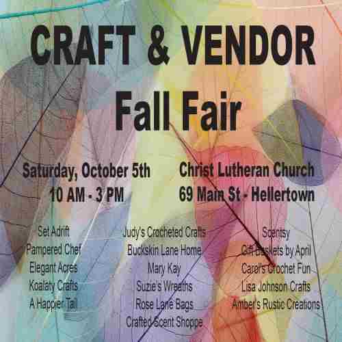 Craft / Vendor Fall Fair in Hellertown on 5 Oct