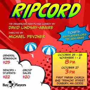 The Bay Players of Duxbury present RIPCORD by David Lindsay-Abaire in Duxbury on 25 Oct