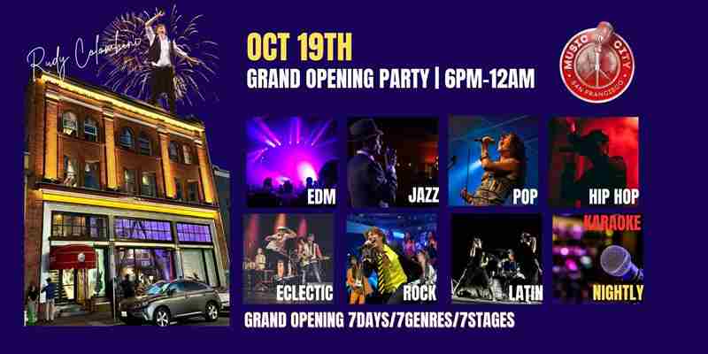 Join Us for the Music City SF Grand Opening Party + Songwriters Festival! in California on 19 October 2024