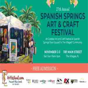 27th Annual Spanish Springs Art and Craft Festival in The Villages on 2 Nov