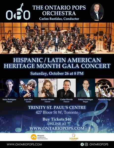 Hispanic /Latin american Heritage Gala Concert 2024 in Toronto on 26 Oct