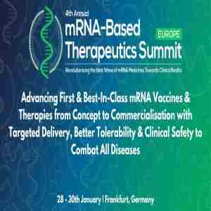 4th mRNA-Based Therapeutics Summit Europe in Frankfurt am Main on 28 January 2025