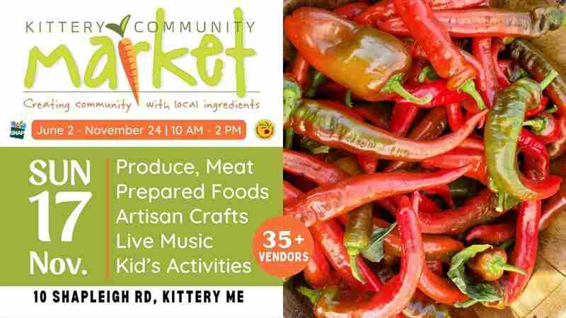 Kittery Community Market | Sunday, Nov 17 | 10-2 PM in Kittery on 17 Nov