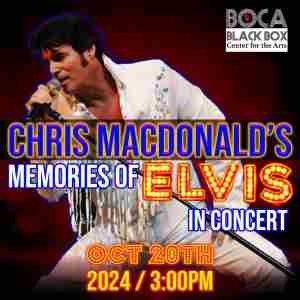 Chris MacDonald's Memories of Elvis in Concert in Boca Raton on 20 October 2024