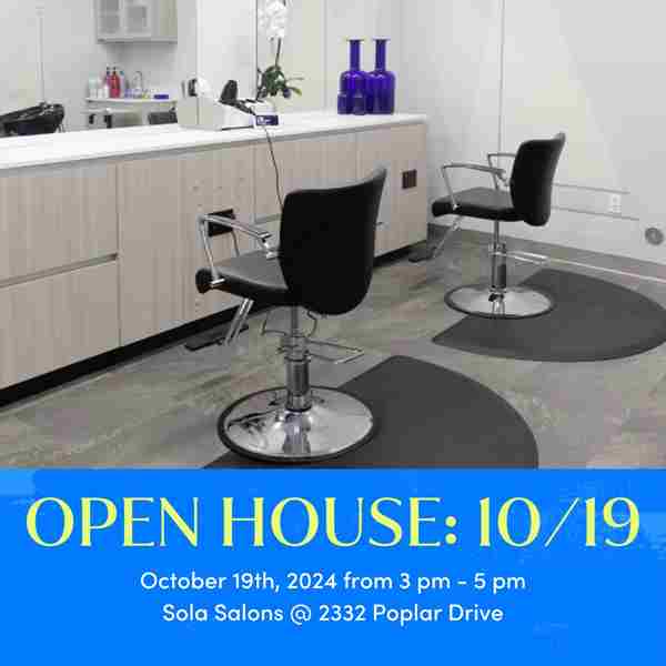 Sola Salons Open House in Medford on 19 Oct