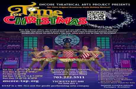 "TIME FOR CHRISTMAS", ETAP's Original Broadway-Style Holiday Musical, Dec.7-15, Ernst Theater in Annandale on 7 Dec