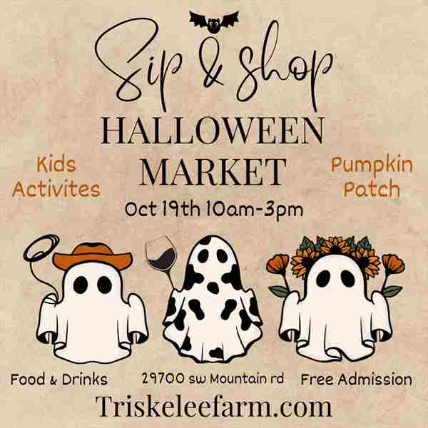 Sip and Shop Halloween Market in West Linn on 19 Oct