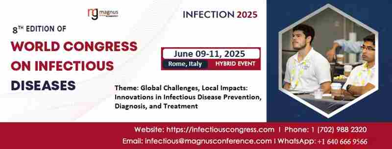 8th Edition of World Congress on Infectious Diseases in Rome on 09 June 2025