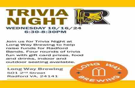 Trivia Night in Radford on 16 October 2024