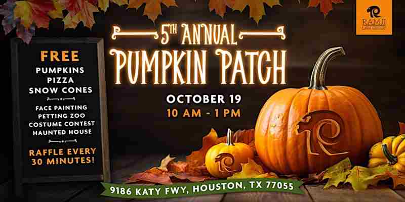 5th Annual Pumpkin Patch by Ramji Law Group in Houston on 19 Oct