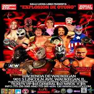 Galli Lucha Libre presents "Explocion de Otono" in Waukegan on 27 Oct