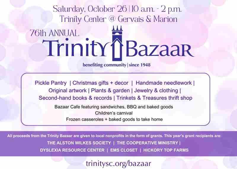 76th Annual Trinity Bazaar in Columbia on 26 October 2024