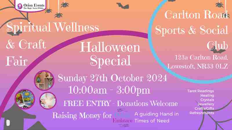 Halloween Special - Spiritual, Wellness and Craft Fair in Lowestoft on 27 Oct