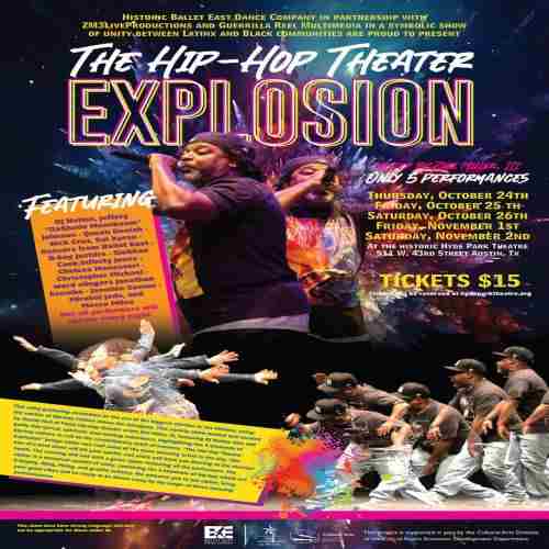 Hip-Hop Theater Explosion! at Hyde Park Theatre 511 W 43rd Street Austin, Tx in Austin on 24 Oct