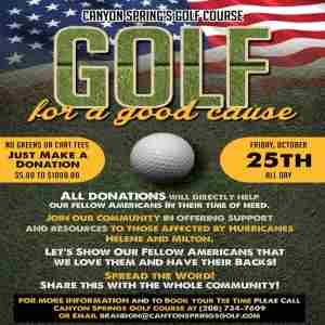 Free Golf at Canyon Springs to Help Support Hurricane Relief Efforts in Twin Falls on 25 October 2024