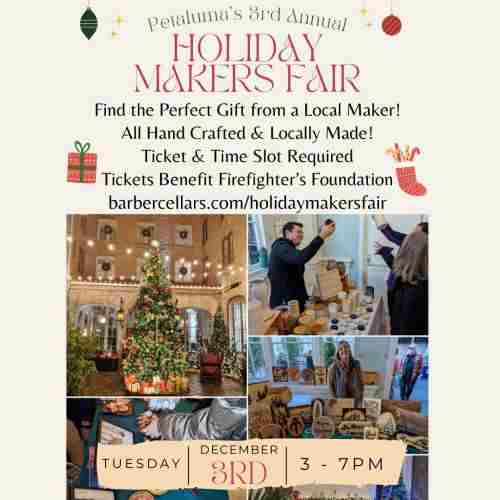 3rd Annual Holiday Gift Fair in Petaluma on 3 Dec