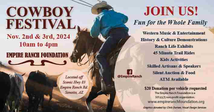 Cowboy Festival at Empire Ranch in Arizona on 2 Nov