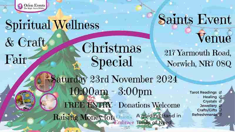 Christmas Special - Spiritual Wellness and Craft Fair in Norwich on 23 Nov