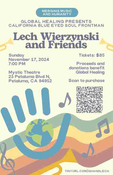 Benefit Concert with Lech Wierzynski and Friends in Petaluma on 17 Nov