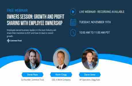 Illinois Owners Session: Profit Sharing And Growth With Employee Ownership in Digital on 19 Nov