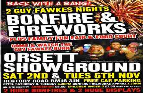 Fireworks and Bonfire in Grays on 2 Nov