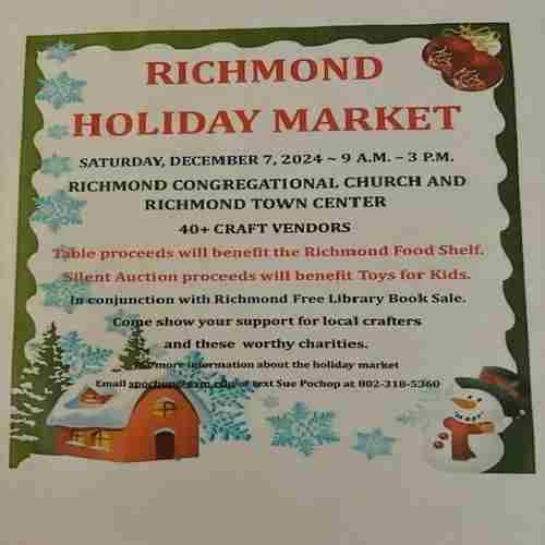 Richmond Holiday Market in Vermont on 7 Dec