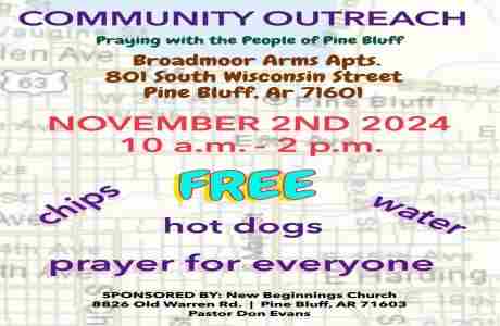 COMMUNITY OUTREACH in Pine Bluff on 2 Nov