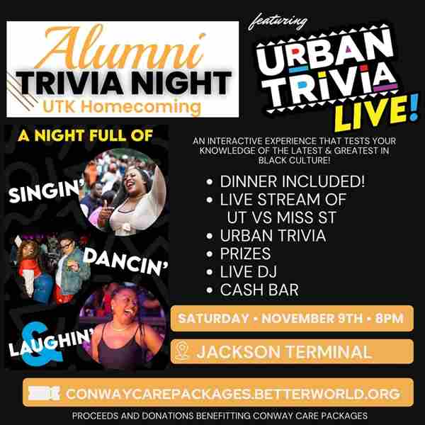 Alumni Trivia Night featuring Urban Trivia in Knoxville on 9 Nov