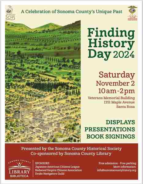 Sonoma County Finding History Day in Santa Rosa on 2 Nov