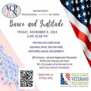 Bunco and Gratitude in Ventura on 8 Nov