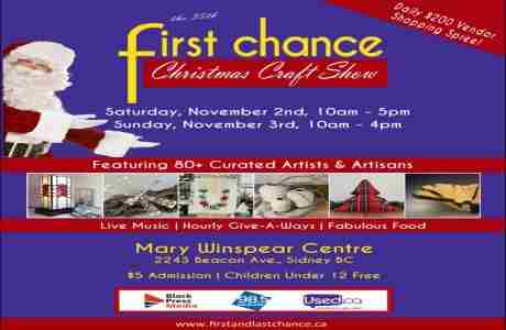 First Chance Christmas Craft Show in Sidney on 2 Nov