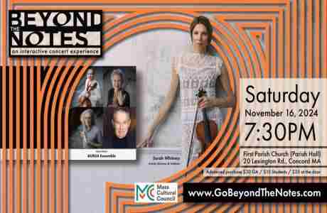 Beyond the Notes Collaborates with AUREA Ensemble for an Evening of Words and Music! in Concord on 16 November 2024