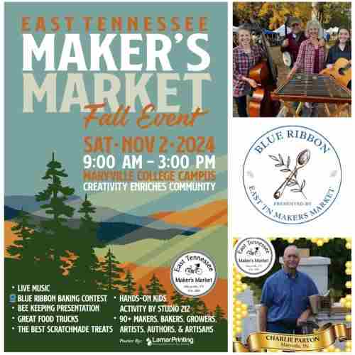 East Tennessee Maker’s Market Fall Event in Maryville on 2 Nov