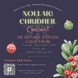 A Christmas Concert with the Victoria Scottish Gaelic Choir in Victoria on 8 Dec