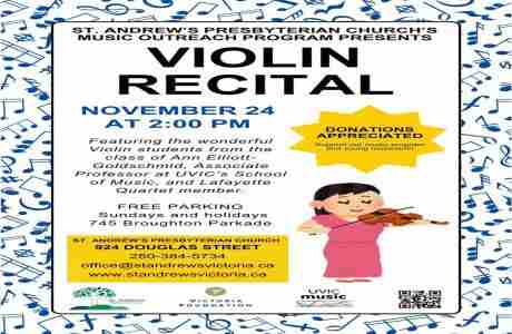 Violin Recital in Victoria on 24 Nov