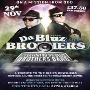 Da Bluz Brothers "featuring Da Bluz Brothers Band" in Norwich on 29 Nov