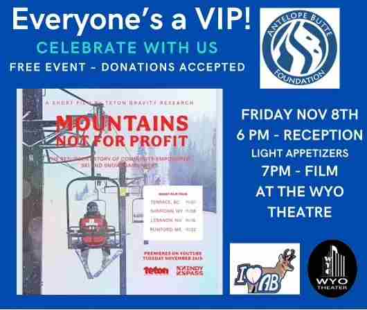 Antelope Butte Ski Movie and Fundraiser! in Sheridan on 8 Nov