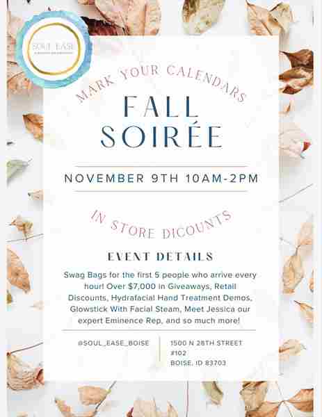 Fall Soiree Open House in Boise on 9 Nov