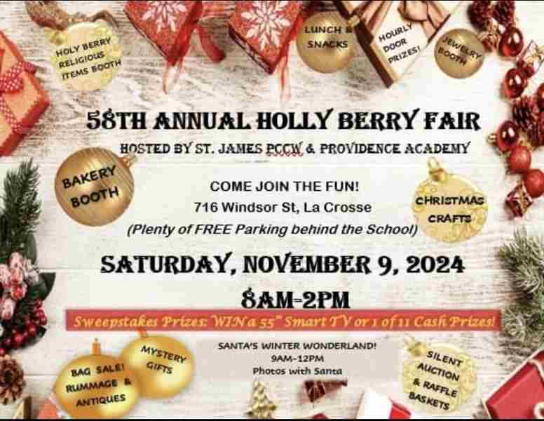 58th Annual Holly Berry Fair in La Crosse on 9 Nov