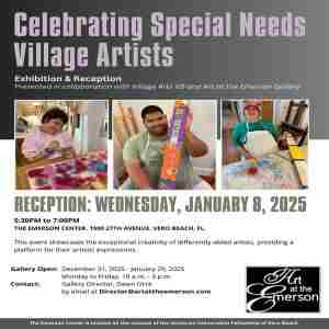 Celebrating Special Needs Village Artists in Vero Beach on 8 Jan