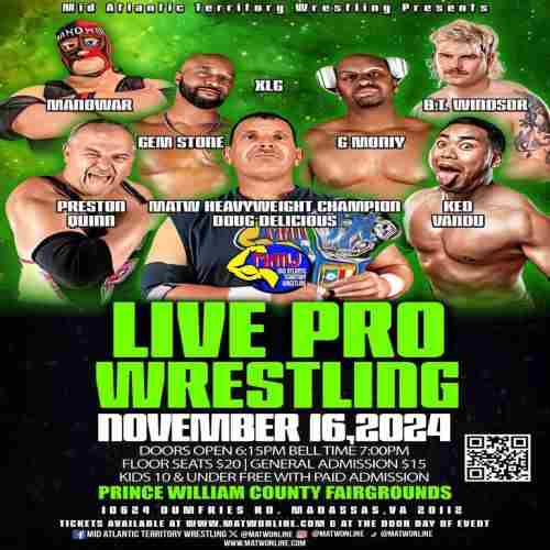 Pro Wrestling Returns to Manassas in Manassas on 16 November 2024