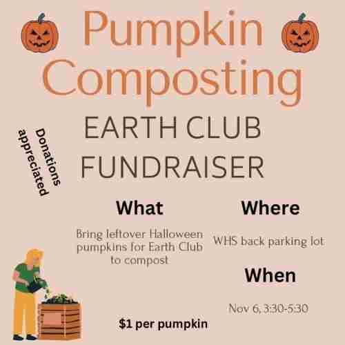 WHS Earth Club PUMPKIN COMPOSTING EVENT sponsored by Winton Mfg Compost Works in Wenatchee on 6 Nov