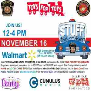 Stuff the Cruiser for Toys for Tots! in Pennsylvania on 16 Nov