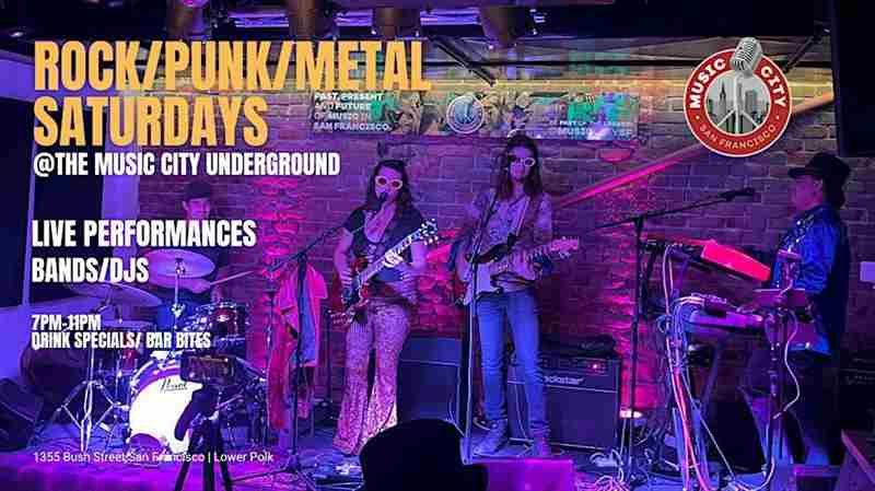 Rock/Punk/Metal Saturdays @The Music City Underground-Live Music in California on 16 November 2024