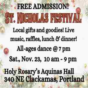 St. Nicholas Festival and Market in Portland on 23 Nov