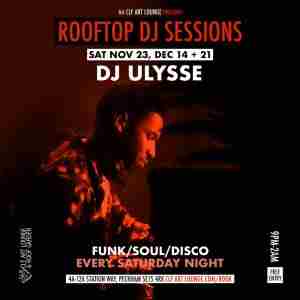 Rooftop DJ Sessions with DJ Ulysse (Free Entry) in London on 23 Nov