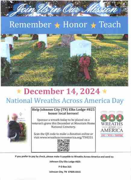 Wreaths Across America in Johnson City on 7 Nov