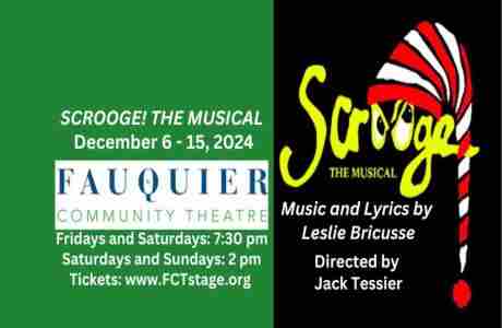 Fauquier Community Theatre presents Scrooge! The  Musical Dec 6 - 15, 2024 with a Cast of 22 Actors in Warrenton on 6 Dec