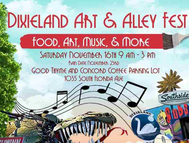 Dixieland Art and Alley Fest in Lakeland on 16 Nov